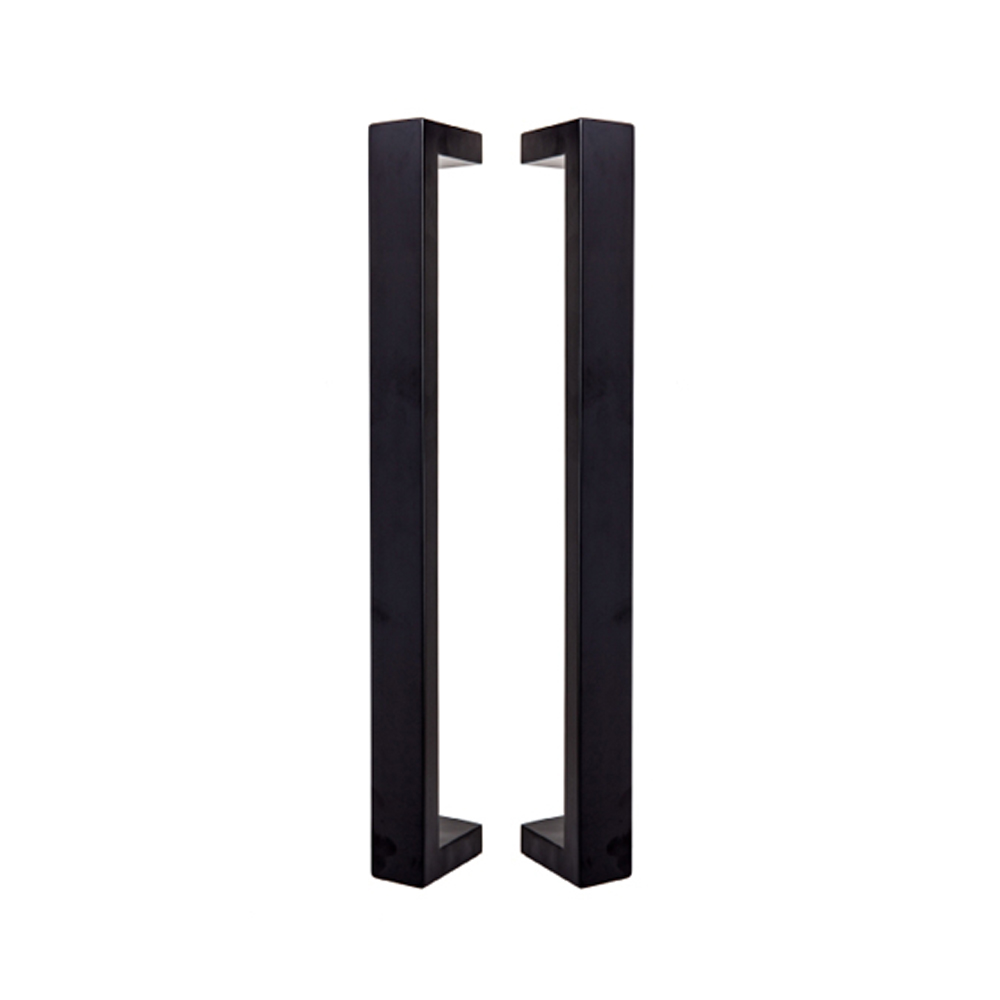Oblong Pull Handle Set in Matte Black