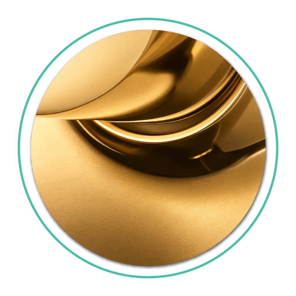 Bright Goldtone finish