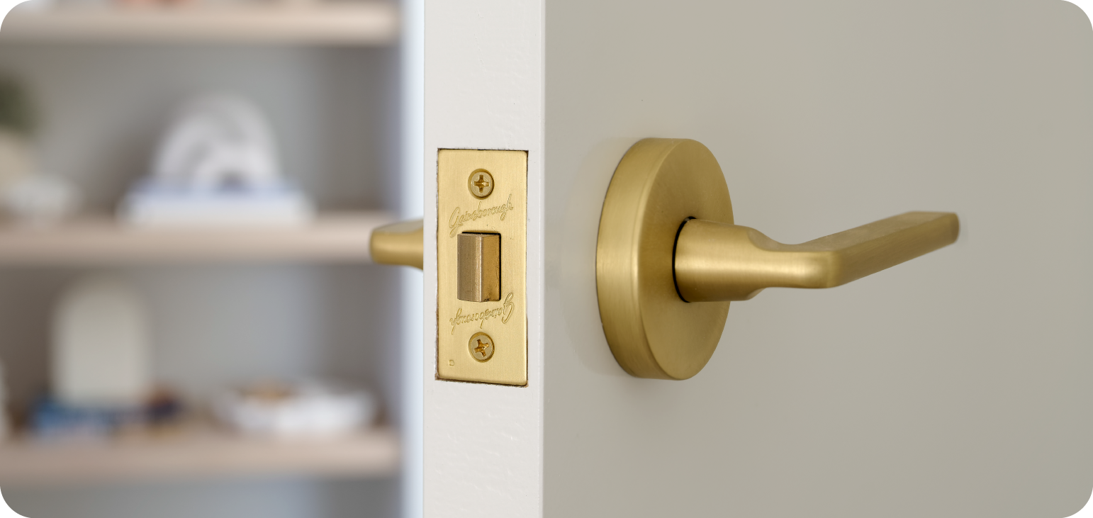 Avant Alba Passage Lever Set in Satin Brass