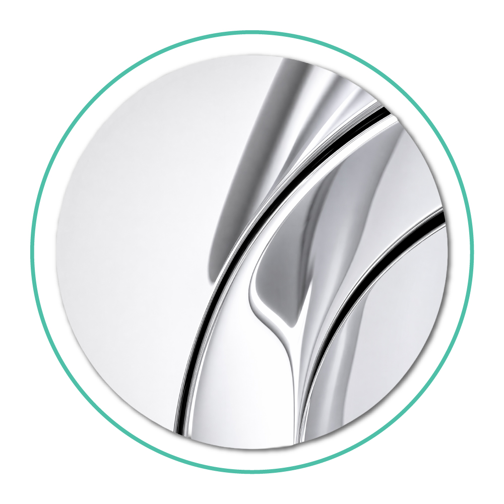 Bright Chrome finish