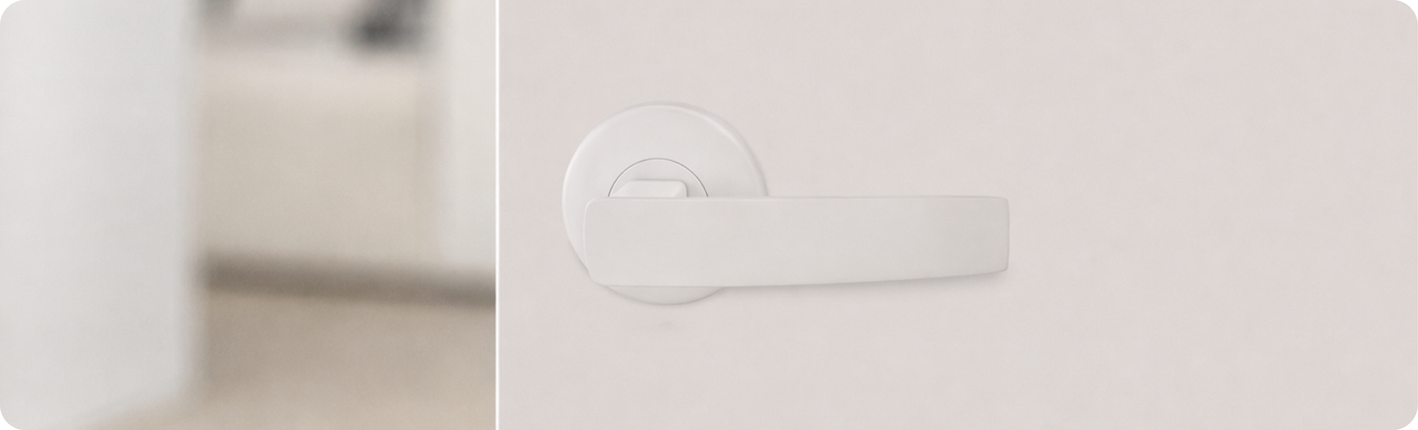 Neue Aurora Privacy Lever Set in White